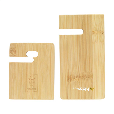 Logo trade promotional items picture of: Miyo Bamboo Phone Stand