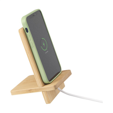 Logotrade promotional product picture of: Miyo Bamboo Phone Stand