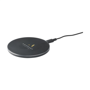 Logo trade promotional gifts picture of: Tecco GRS Recycled Alu 15W Wireless Charger