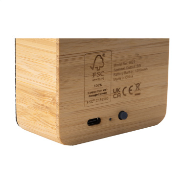 Logo trade advertising products image of: Sonido 5W Bamboo wireless speaker