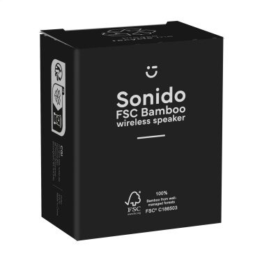 Logo trade promotional gifts image of: Sonido 5W Bamboo wireless speaker