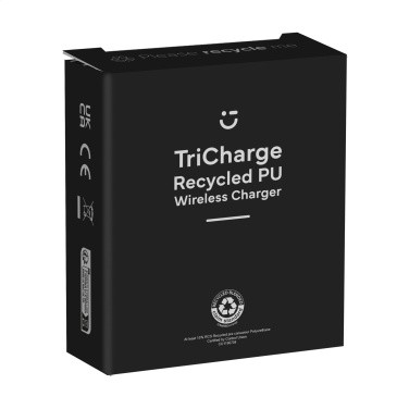 Logo trade promotional giveaways picture of: TriCharge RCS  Recycled PU Wireless Charger