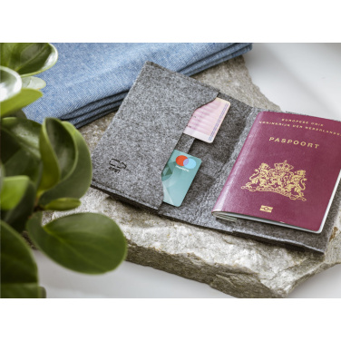 Logotrade promotional giveaway image of: Identify GRS RPET Felt passport holder