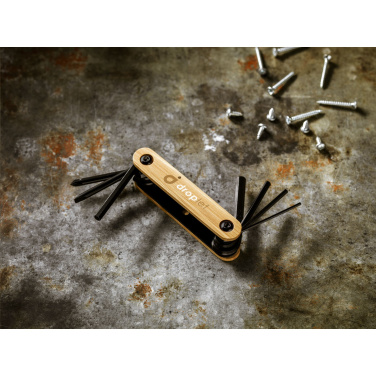 Logo trade corporate gifts image of: Bamboo Black Tool multi tool