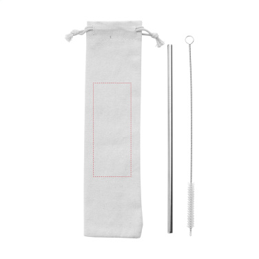 Logotrade promotional gift picture of: Reusable 1 piece ECO Straw Set stainless-steel straw