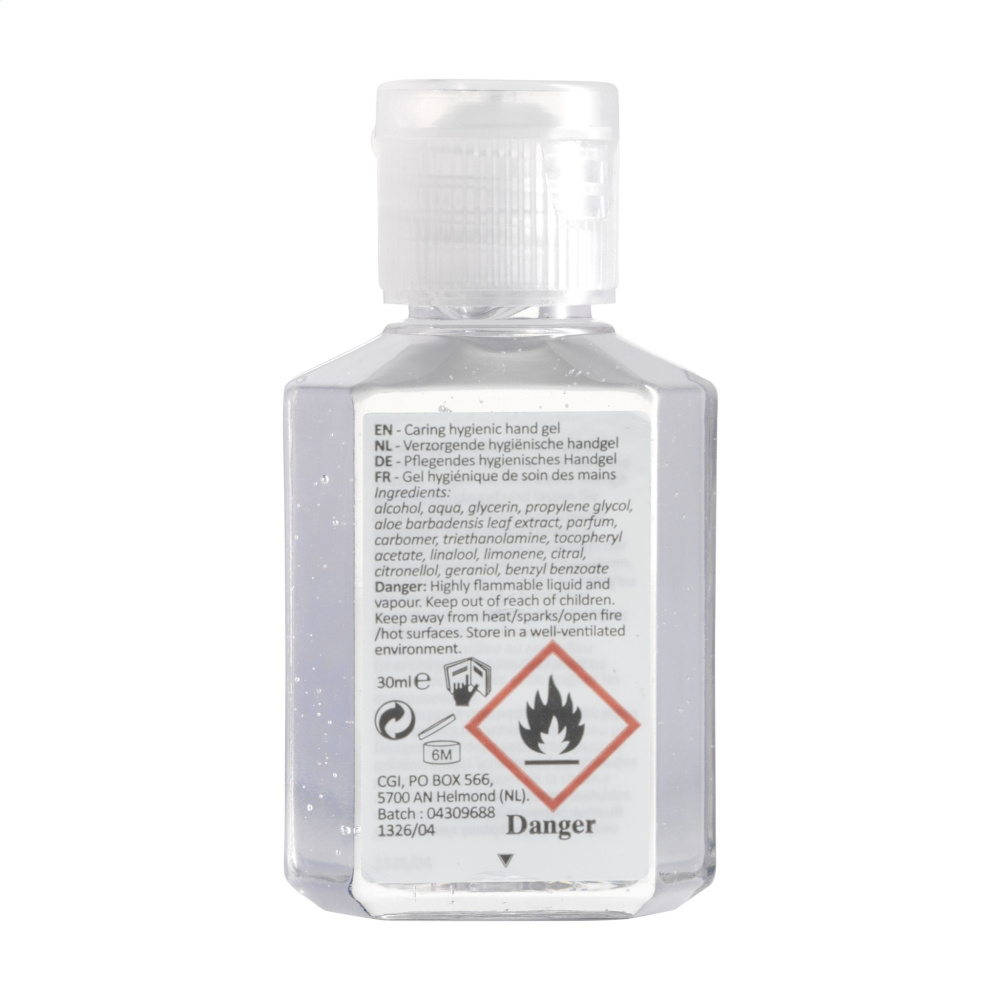 Logo trade advertising product photo of: Caring Hygienic Hand Gel 30 ml