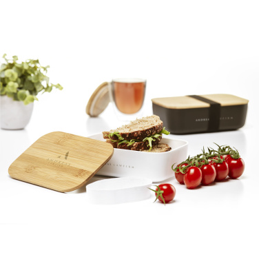 Logo trade promotional item photo of: Midori Bamboo Lunchbox