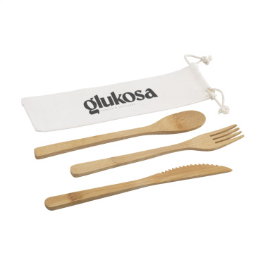 Logo trade promotional gifts picture of: Bambu Cutlery Set