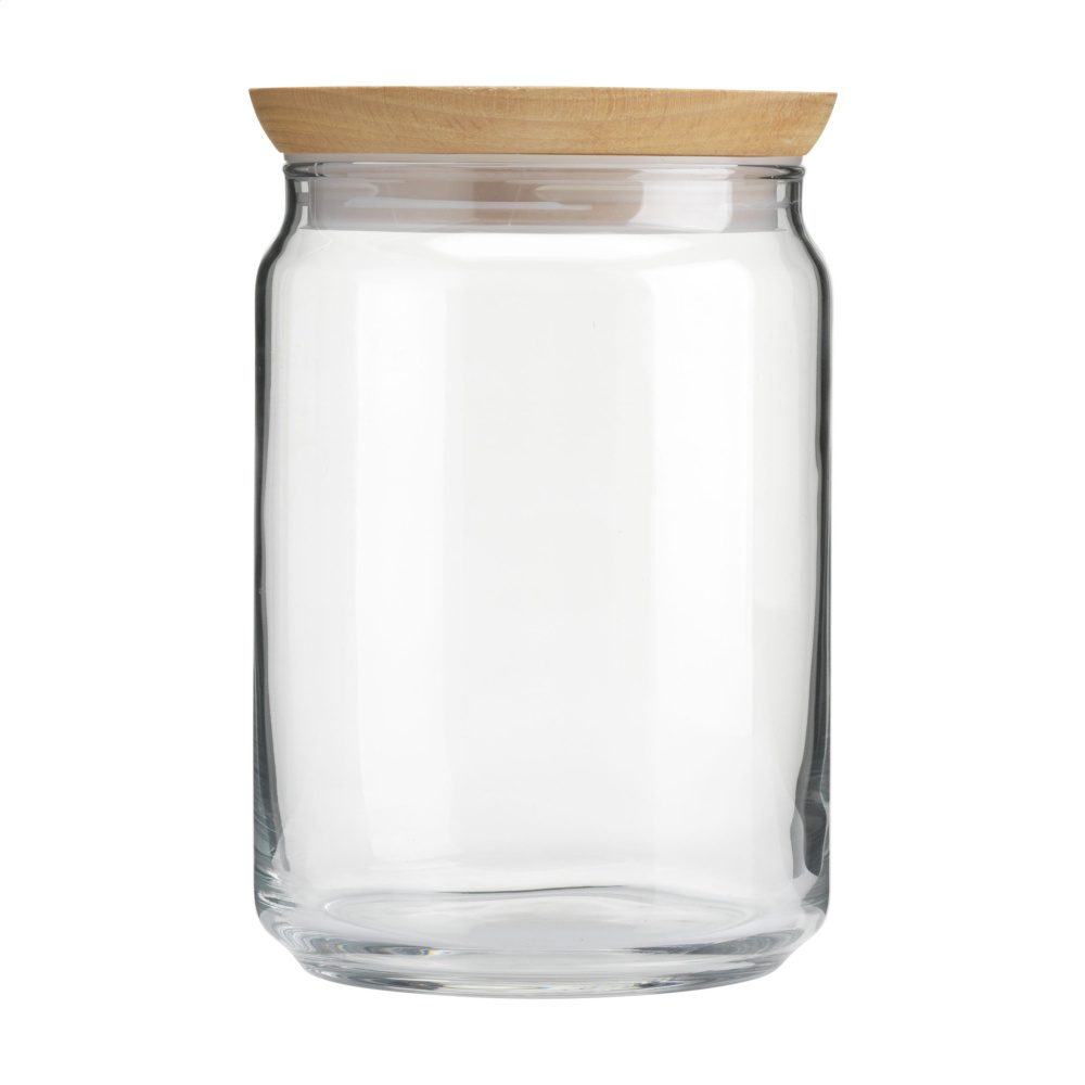 Logo trade promotional giveaways image of: Wood Jar Storage