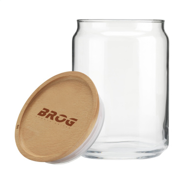 Logo trade promotional giveaways picture of: Wood Jar Storage