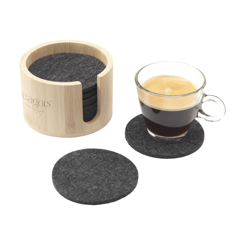 Logo trade promotional gifts picture of: Cody Felt Coaster Set