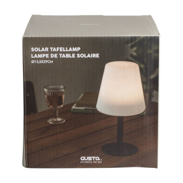 Logo trade promotional merchandise image of: Gusta Solar Table Lamp