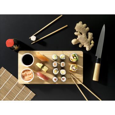 Logotrade promotional item image of: Temaki Bamboo Sushi Tray gift set