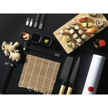 Logo trade promotional giveaway photo of: Temaki Bamboo Sushi Tray gift set