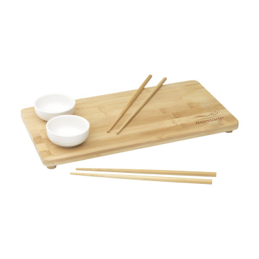 Logo trade promotional gifts image of: Temaki Bamboo Sushi Tray gift set