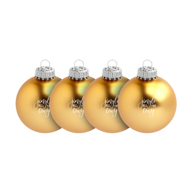 Logo trade advertising product photo of: Christmas Bauble Ø 6 cm - set of 4 - Made in Europe