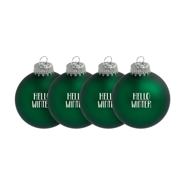 Logotrade business gift image of: Christmas Bauble Ø 6 cm - set of 4 - Made in Europe