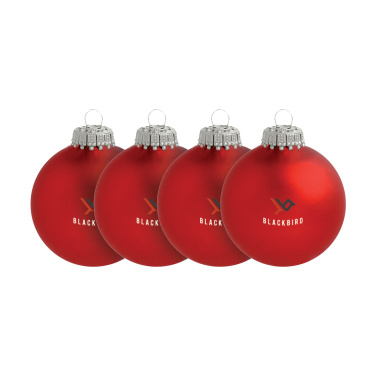 Logotrade promotional giveaway image of: Christmas Bauble Ø 6 cm - set of 4 - Made in Europe