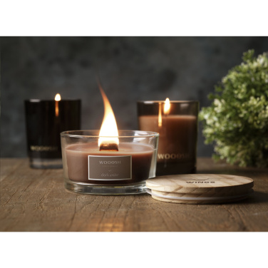 Logotrade promotional item picture of: Wooosh Flame Scented Candle Dark Amber