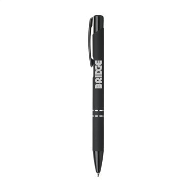 Logotrade promotional item image of: Ebony Rubberised pen