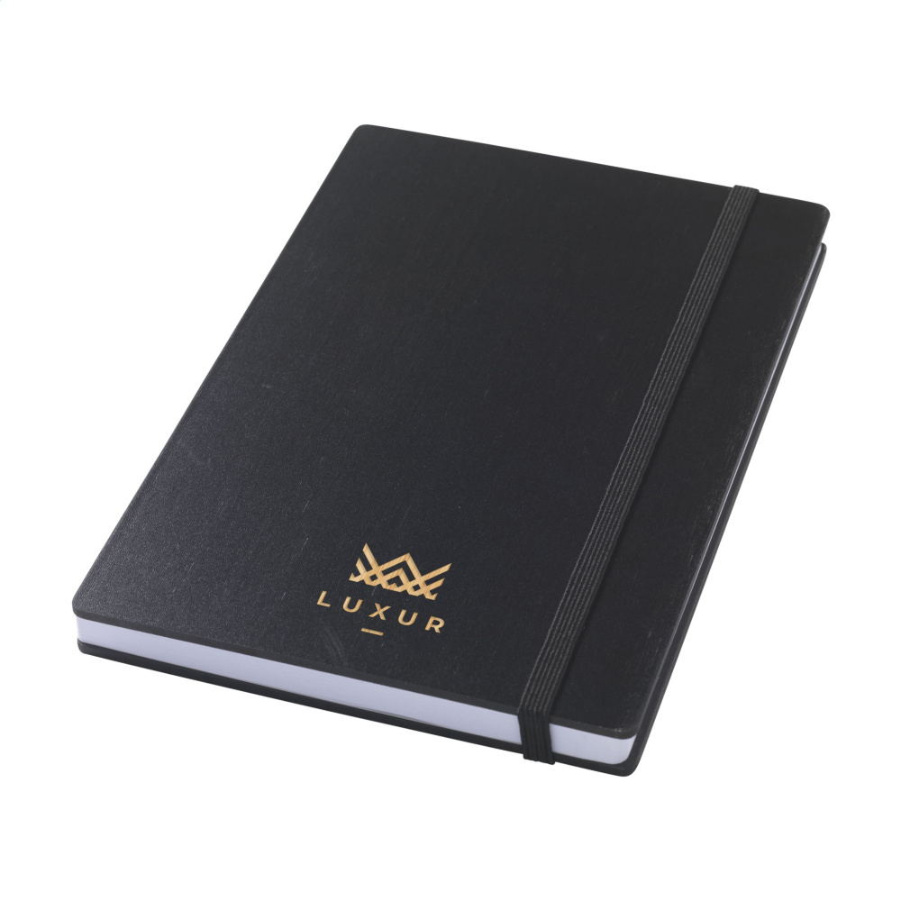 Logotrade promotional giveaways photo of: Bamboo Journal Naked Spine Paper Notebook Black A5