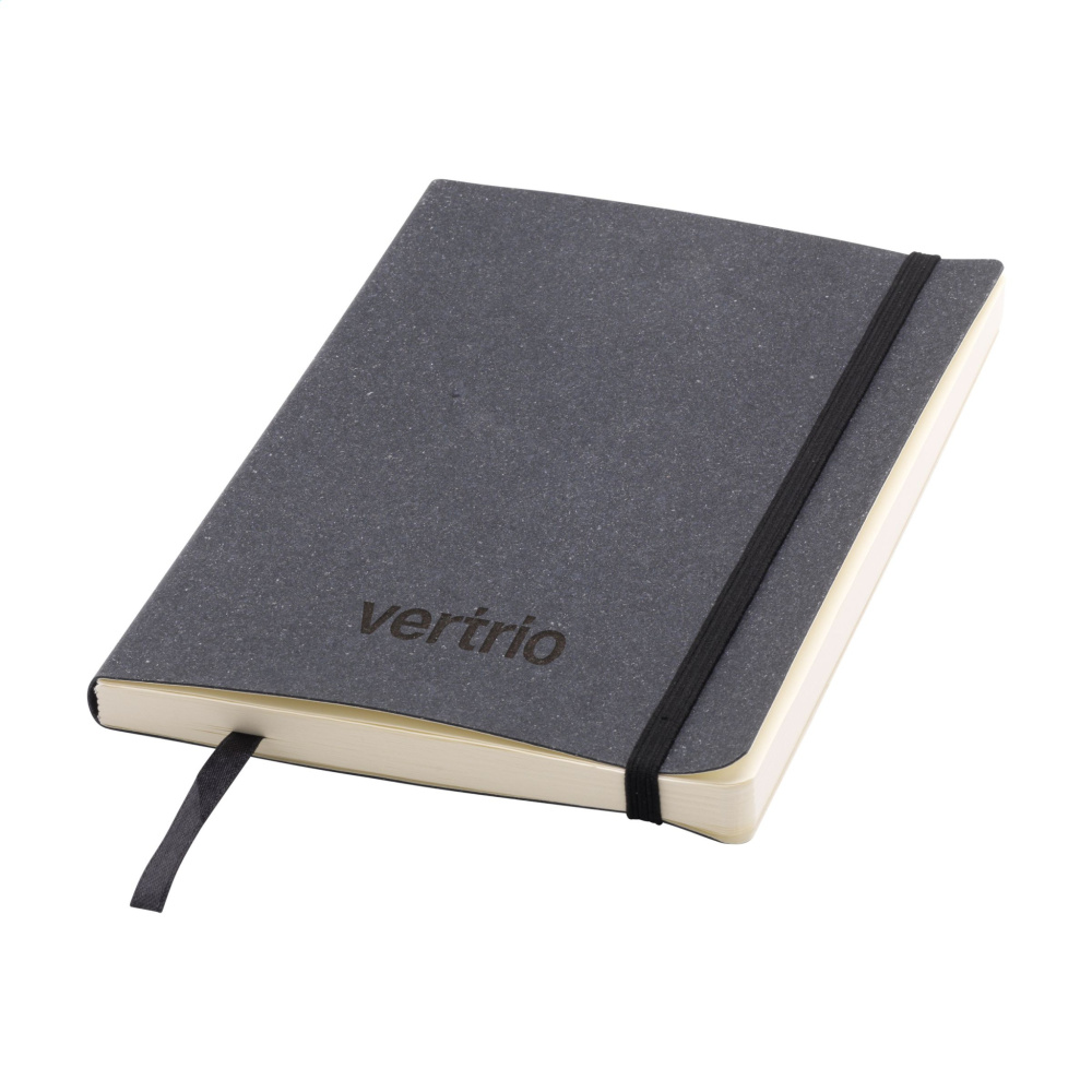 Logotrade promotional product image of: Monti Recycled Leather - Paper Notebook A5