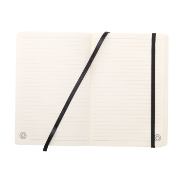 Logo trade promotional giveaways image of: Monti Recycled Leather - Paper Notebook A5