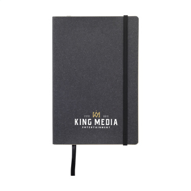 Logo trade promotional giveaway photo of: Monti Recycled Leather - Paper Notebook A5