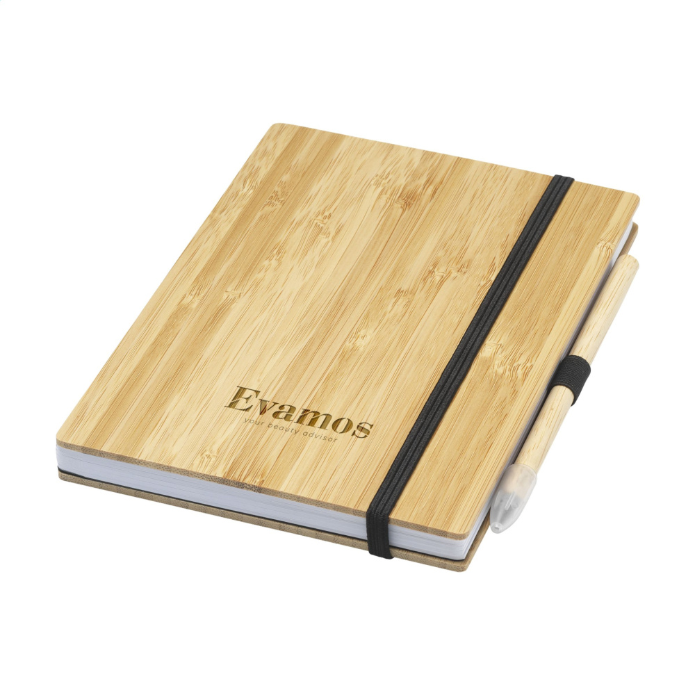 Logo trade promotional gift photo of: BambooPlus Paper Notebook A5 - Inkless Pen