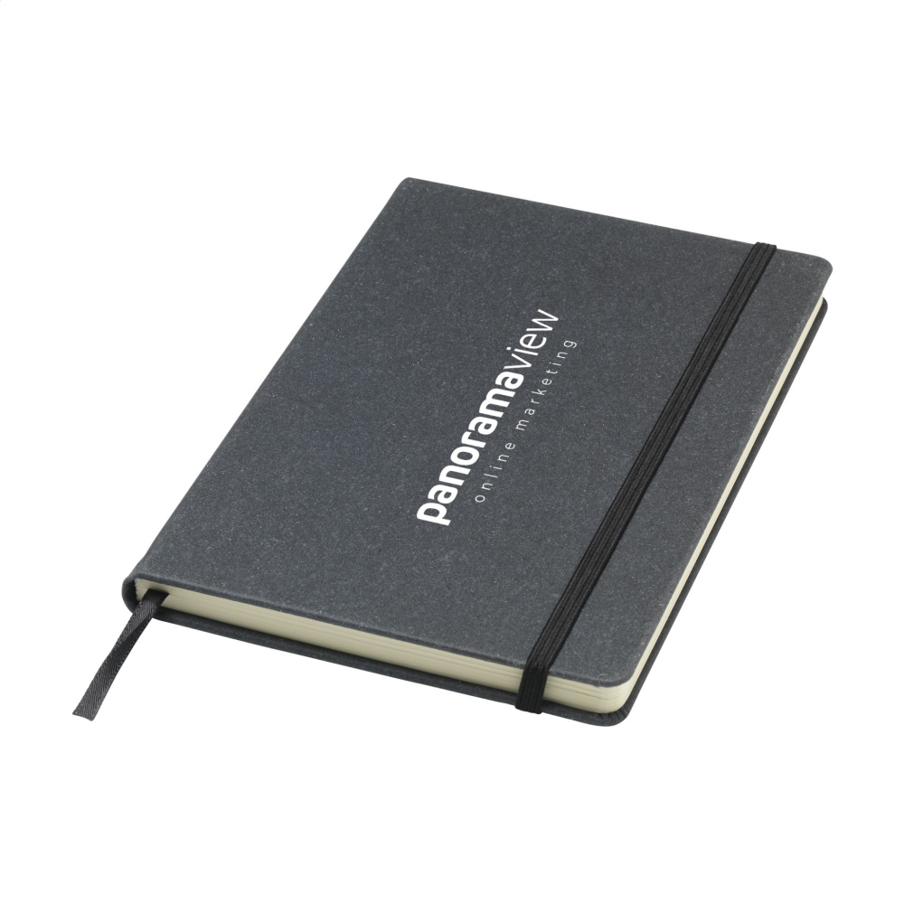 Logotrade promotional item picture of: Montana Recycled Leather Paper Notebook A5