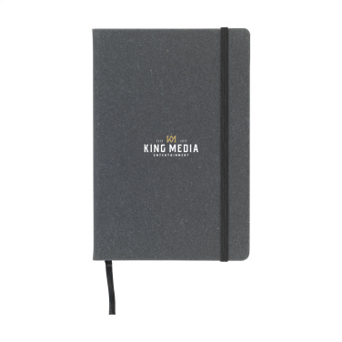 Logo trade promotional products image of: Montana Recycled Leather Paper Notebook A5