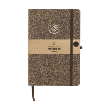 Logo trade corporate gift photo of: CoffeeGround Cork Paper Notebook A5