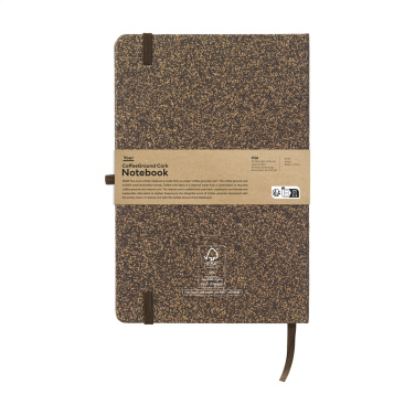 Logo trade promotional merchandise image of: CoffeeGround Cork Paper Notebook A5