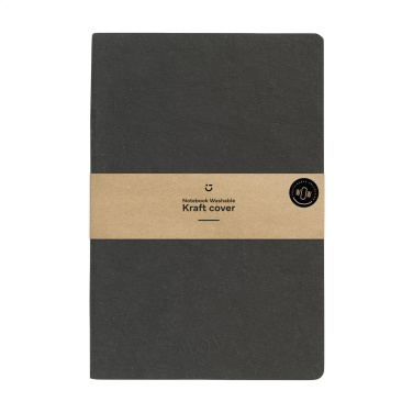 Logotrade promotional merchandise image of: Paper Notebook GRS Washable Kraft Cover A5