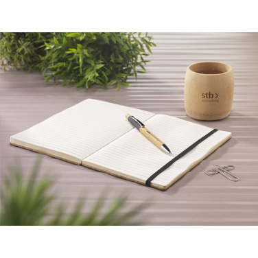 Logo trade corporate gifts picture of: Bamboo Journal Naked Spine Paper Notebook A5