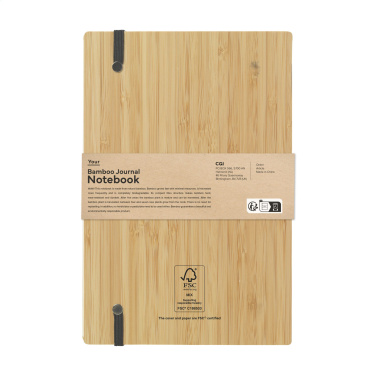 Logotrade advertising product picture of: Bamboo Journal Naked Spine Paper Notebook A5