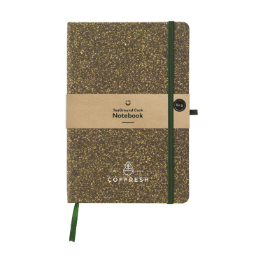 Logo trade promotional items image of: TeaGround Cork Paper Notebook A5