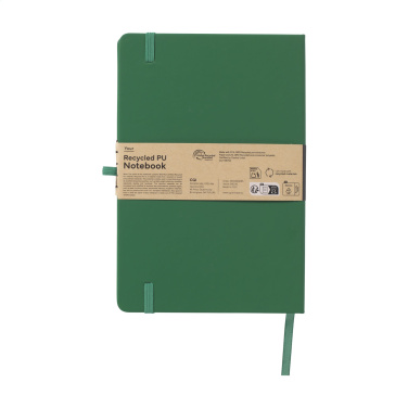 Logo trade advertising product photo of: Recycled GRS PU Paper Notebook A5