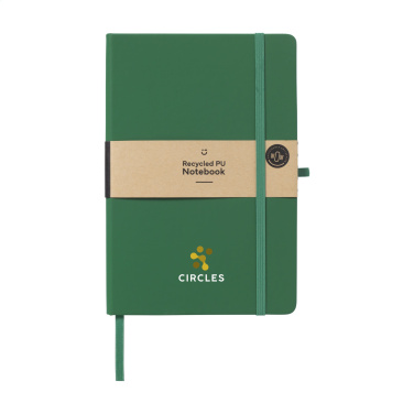 Logo trade promotional gifts picture of: Recycled GRS PU Paper Notebook A5