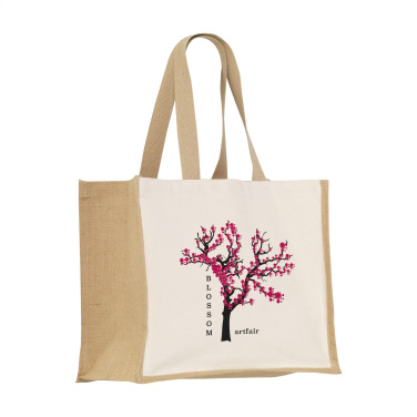 Logo trade corporate gifts picture of: Jute Canvas Shopper (320 g/m²) bag