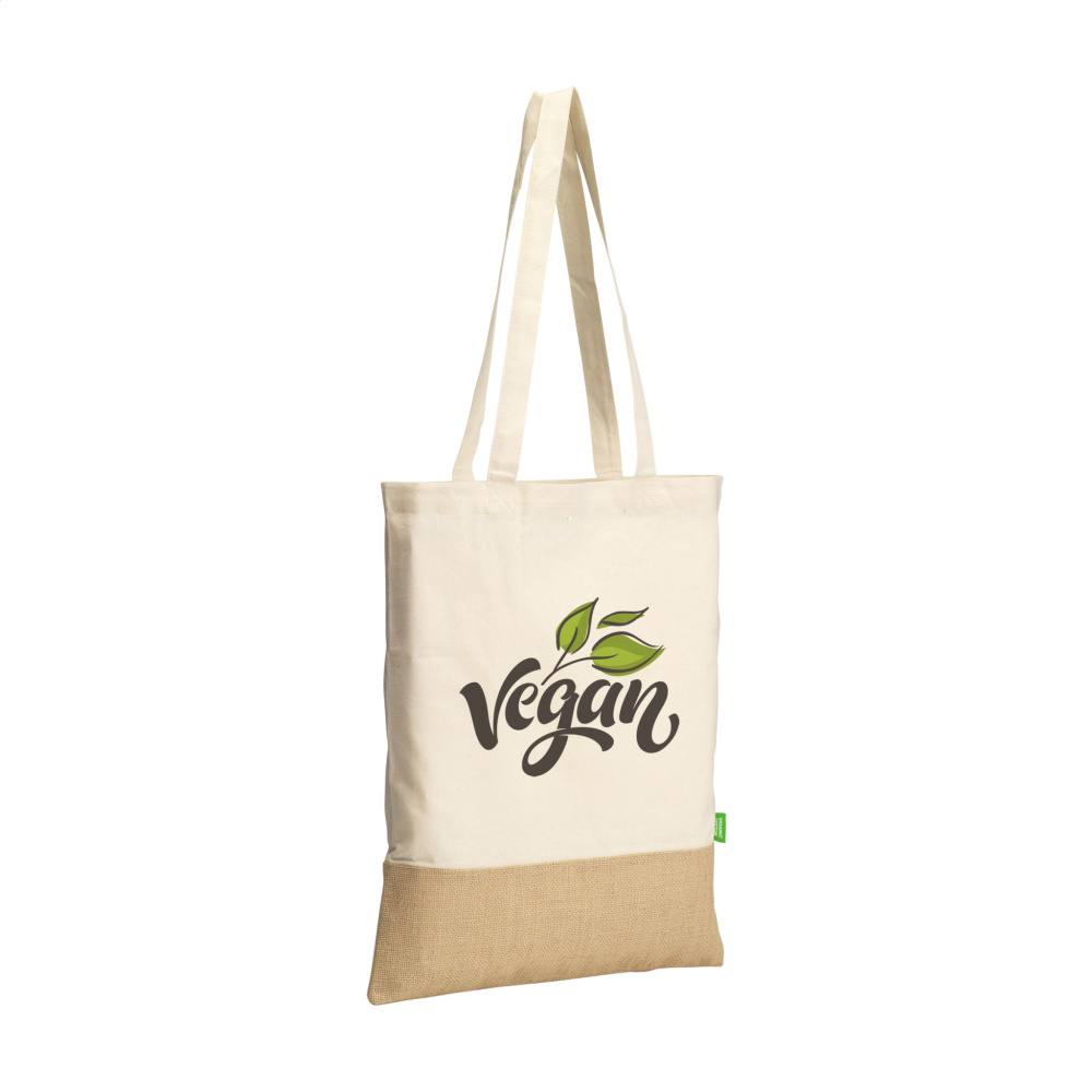 Logotrade corporate gift image of: Combi Organic Shopper (160 g/m²) bag