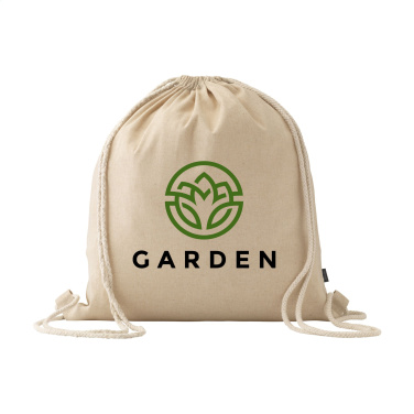 Logo trade promotional items image of: GRS Recycled Cotton PromoBag (180 g/m²) backpack