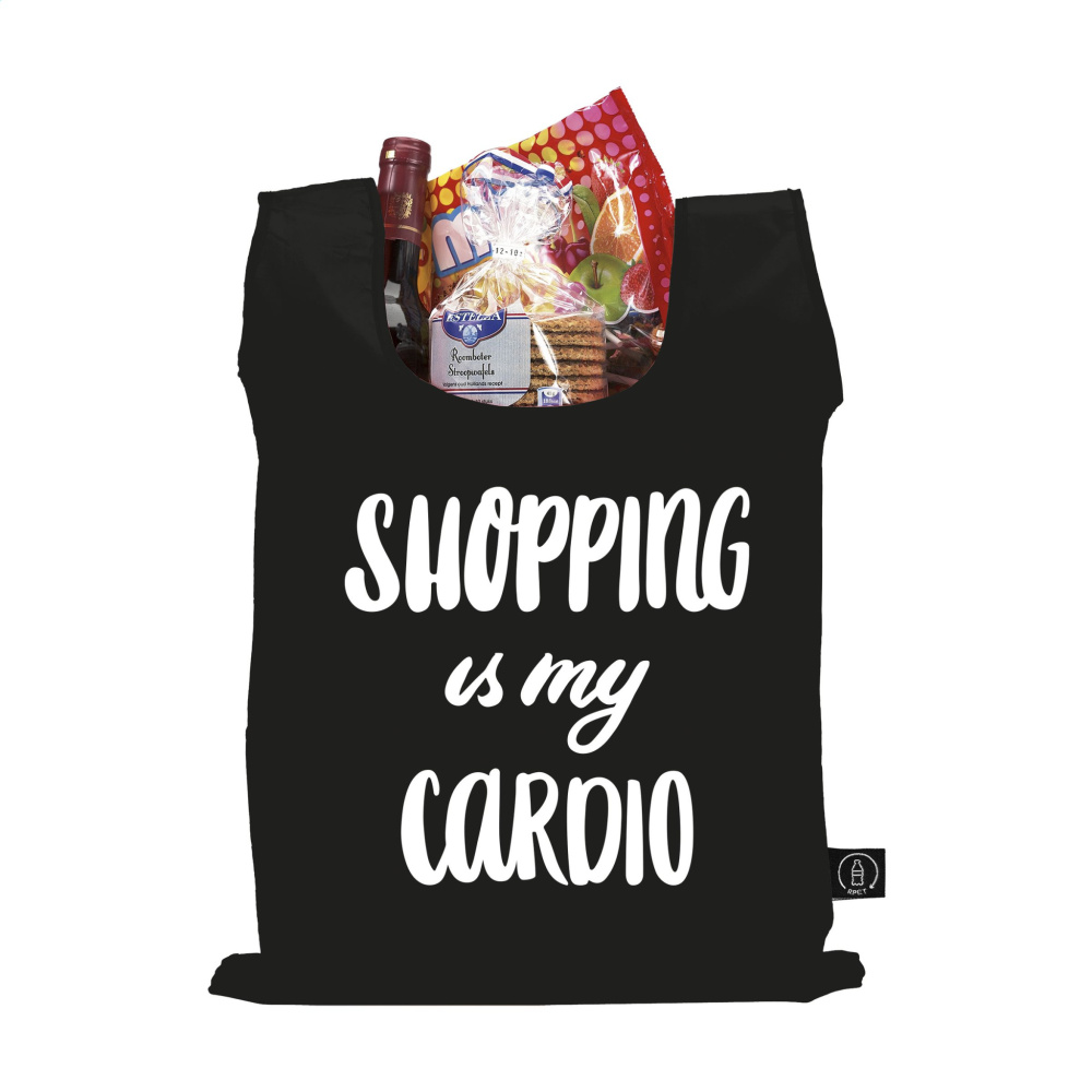 Logo trade promotional merchandise image of: Shop Easy RPET folding shopping bag