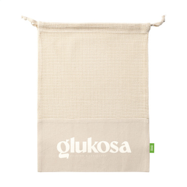 Logo trade promotional products picture of: Natura Organic GOTS Mesh Bag (120 g/m²) fruit bag