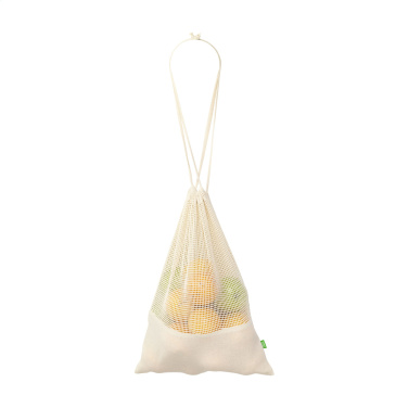 Logotrade promotional merchandise picture of: Natura Organic GOTS Mesh Bag (120 g/m²) fruit bag