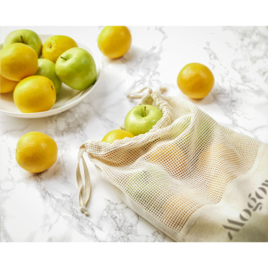 Logo trade corporate gift photo of: Natura Organic GOTS Mesh Bag (120 g/m²) fruit bag