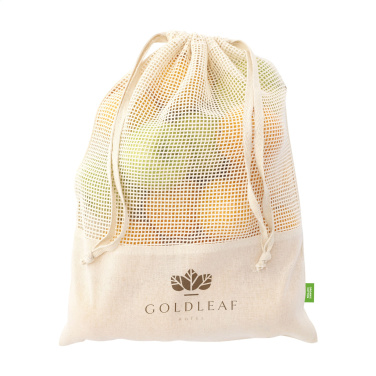 Logotrade promotional item picture of: Natura Organic GOTS Mesh Bag (120 g/m²) fruit bag