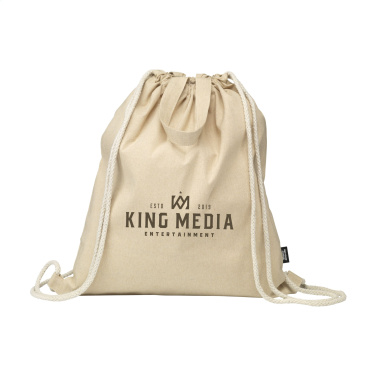 Logo trade promotional items image of: GRS Recycled Cotton PromoBag Plus (180 g/m²) backpack