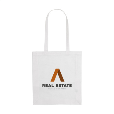 Logo trade corporate gifts image of: Colour Square Bag GRS Recycled Cotton (150 g/m²)