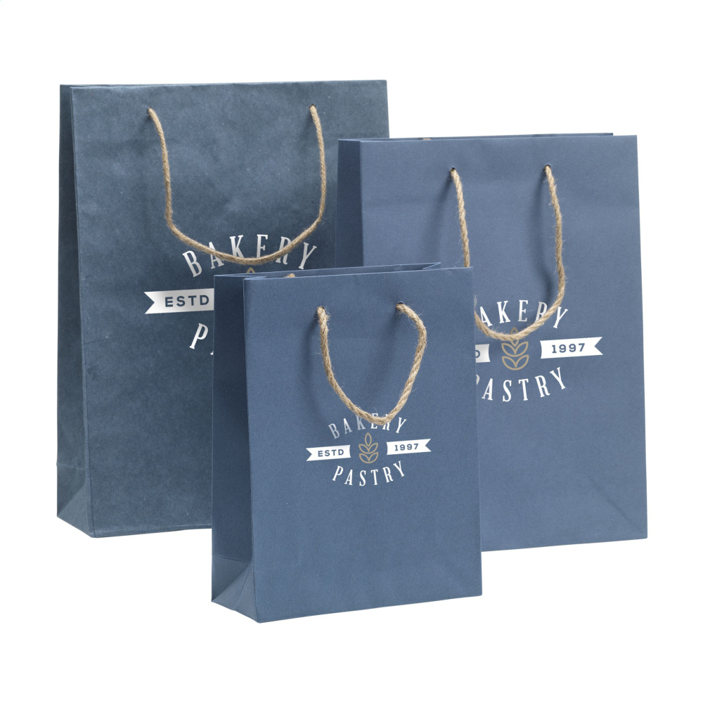 Logo trade promotional gifts picture of: Leaf It Bag recycled with jeans fibres (180 g/m²) L